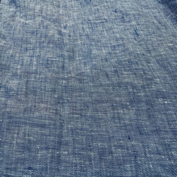 Untuckit Shirt Blue 100% Linen Slim Fit Wrinkle Resistant Mens Large - Picture 4 of 6